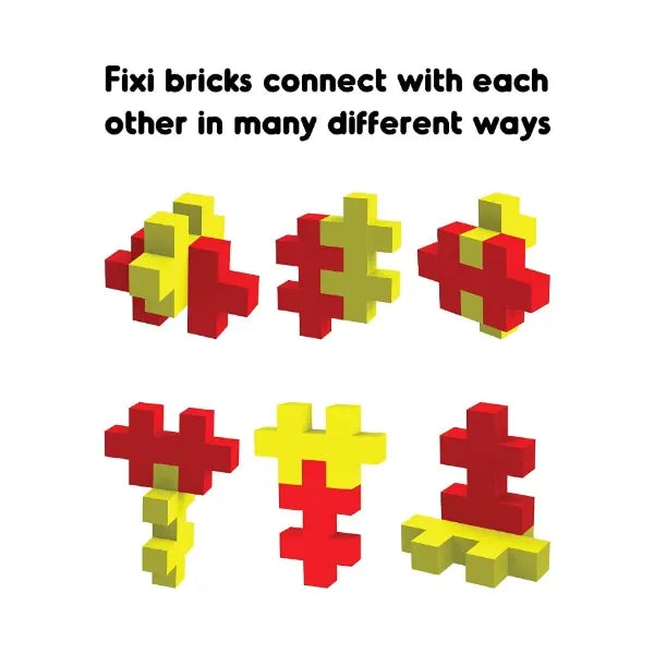 Play Panda Fixi Bricks Aqua Tube 3 Building Blocks | Crocodile & Crab - 110 Fixi Bricks | Instruction Manual | Storage Tube