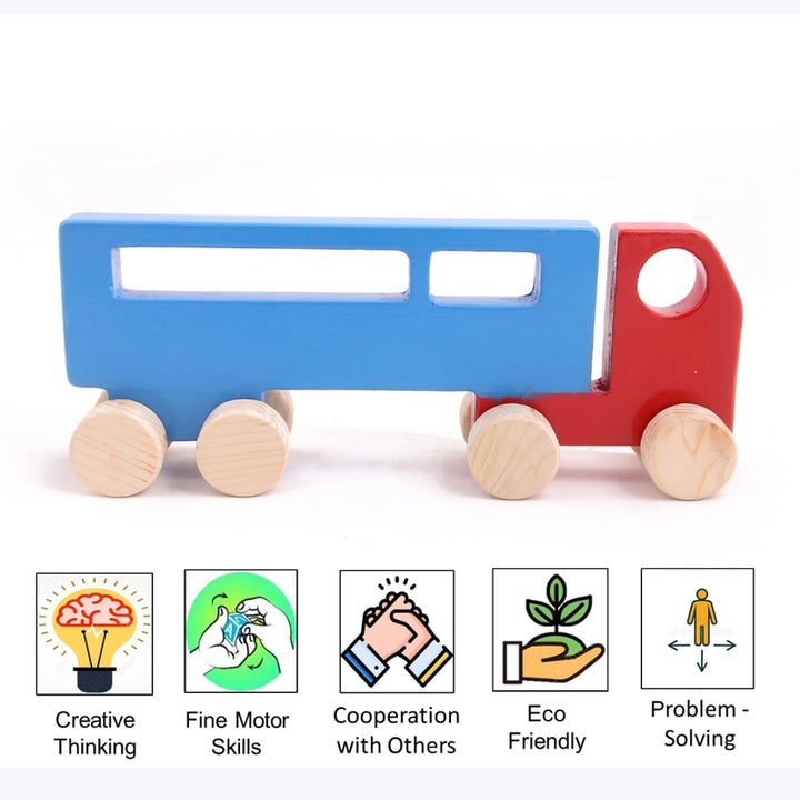 Wooden Truck Push Toy | Jumbo Size (1-3 Years)