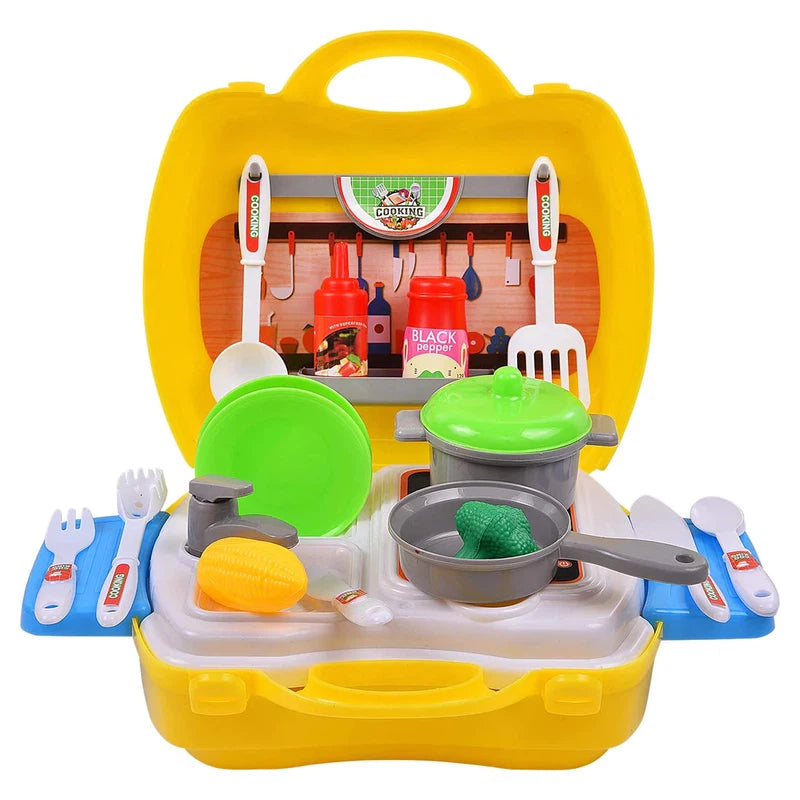 Kitchen Cooking Suitcase Set (27 Pieces)