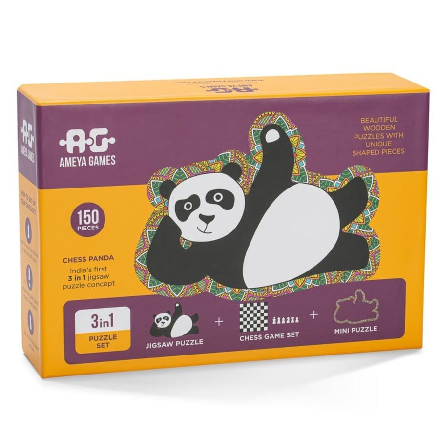 Chess Panda- 150 Piece Fun Acrylic Jigsaw Puzzle