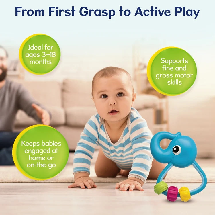 Chicco Easy Grasp Elephant Rattle | Baby Senses Toy