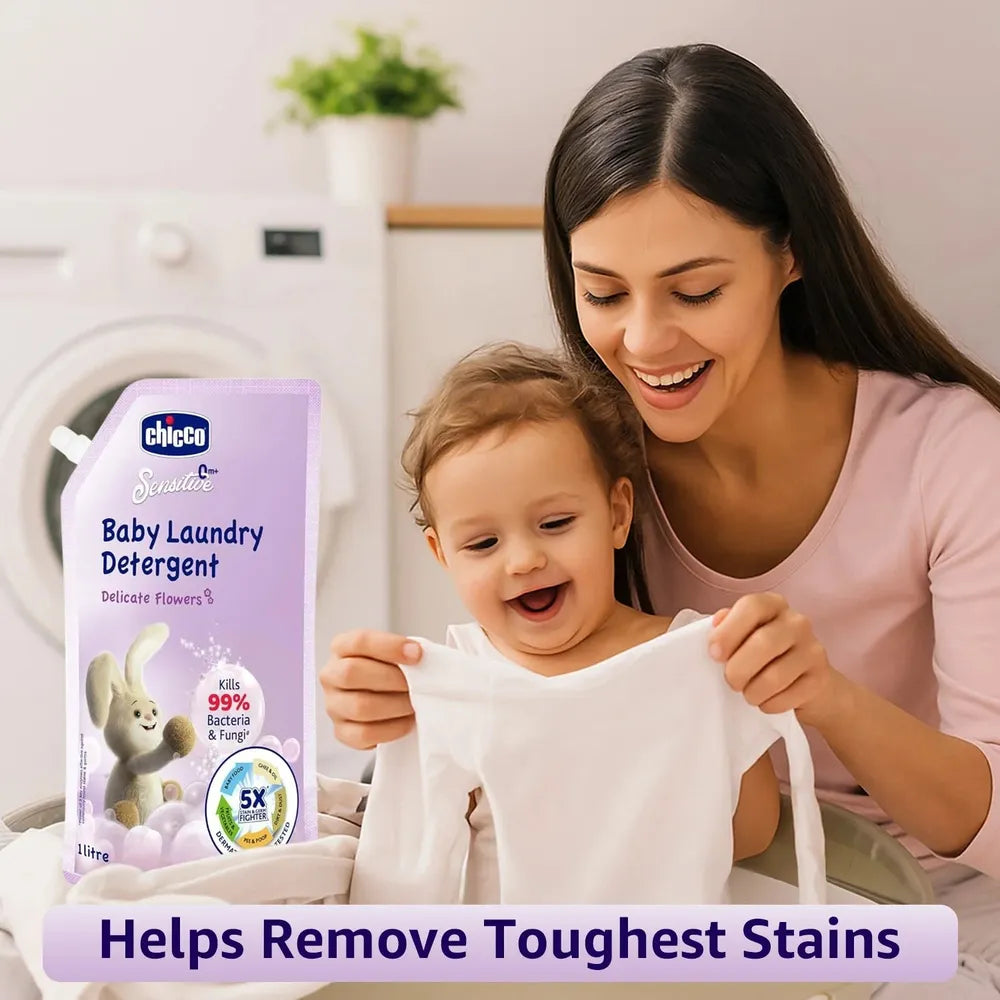 Chicco Laundry Detergent 1L Refill Pack | Baby Clothes Detergent