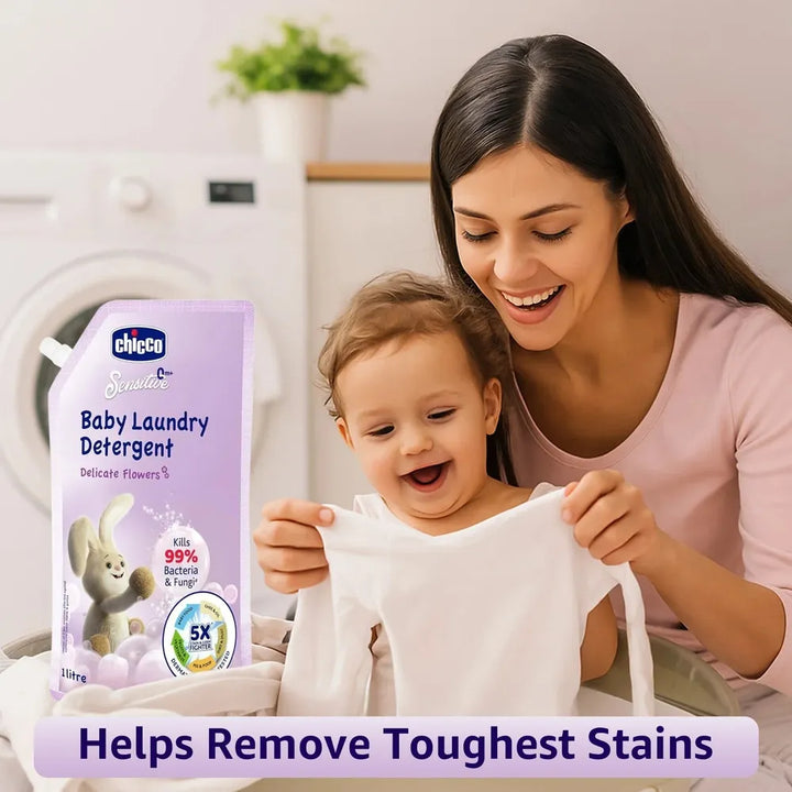 Chicco Laundry Detergent 1L Refill Pack | Baby Clothes Detergent