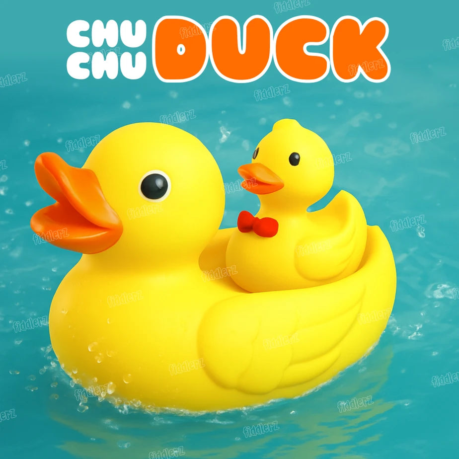 ToyBoi Mom & Me Duck Toy | Chu Chu Floating Rubber Duck | Pack of 2 - Yellow