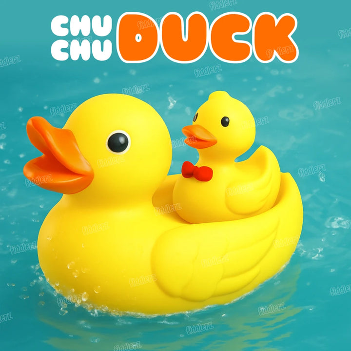 ToyBoi Mom & Me Duck Toy | Chu Chu Floating Rubber Duck | Pack of 2 - Yellow