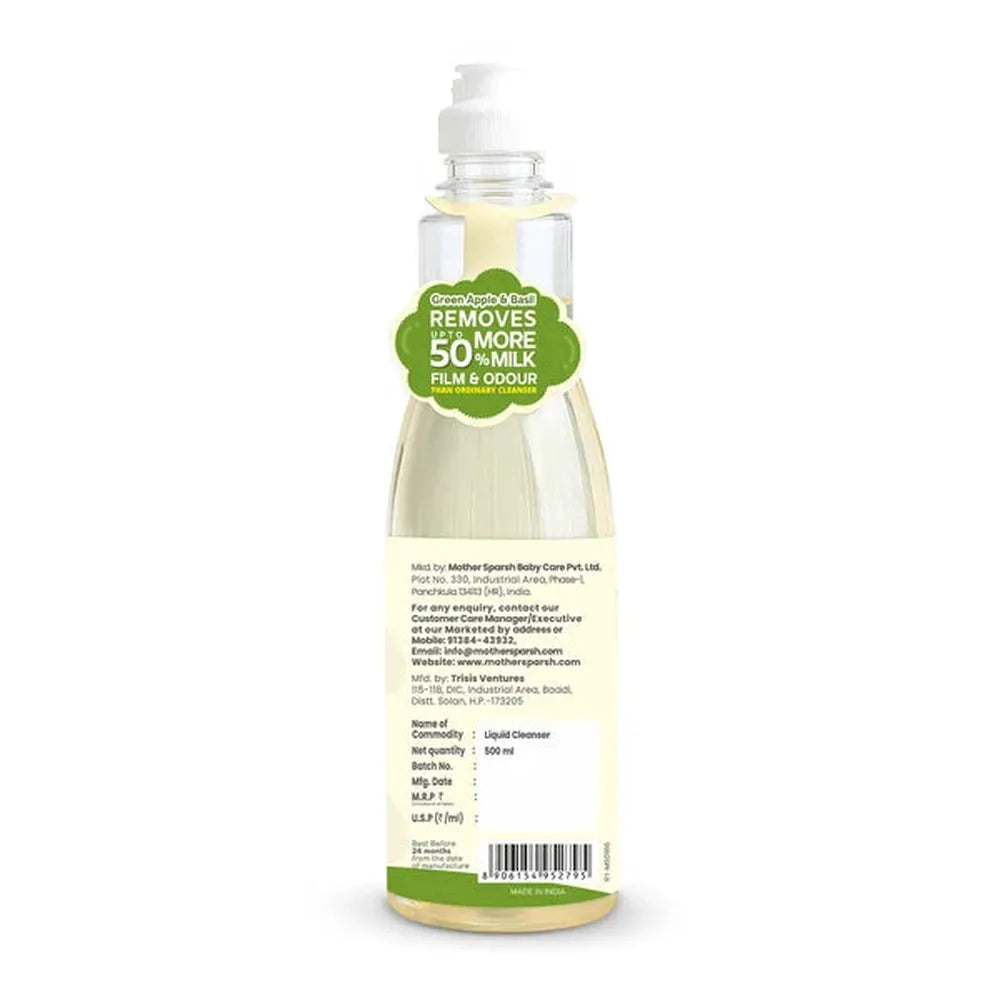 Mother Sparsh Plant Powered Natural Baby Liquid Cleanser | Gentle Foaming Cleanser - 500 ml
