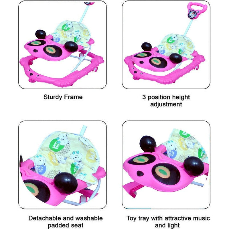 SZ Coco Musical Activity Walker With Parent Rod (Pink)