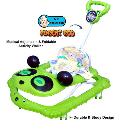 SZ Coco Musical Activity Walker With Parent Rod (Green)