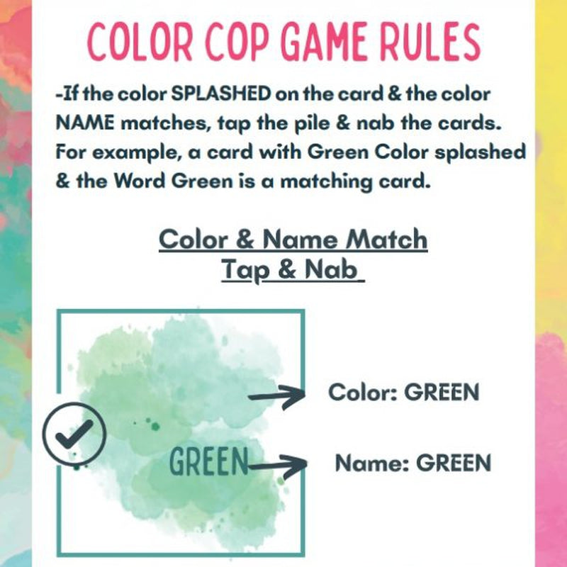 Color Cop Card Game