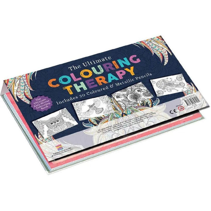 Hello Friend The Ultimate Colouring Therapy - 32 Page Book with 30 Colour Pencils (6-12 Years)
