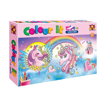 Return Gifts (Pack of 3,5,12) Colour It - Wipe It Unicorn