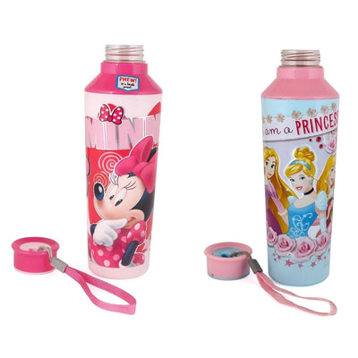 Disney Elements 600 Original Licensed Insulated Water Bottle - Disney Princess and Minnie Mouse