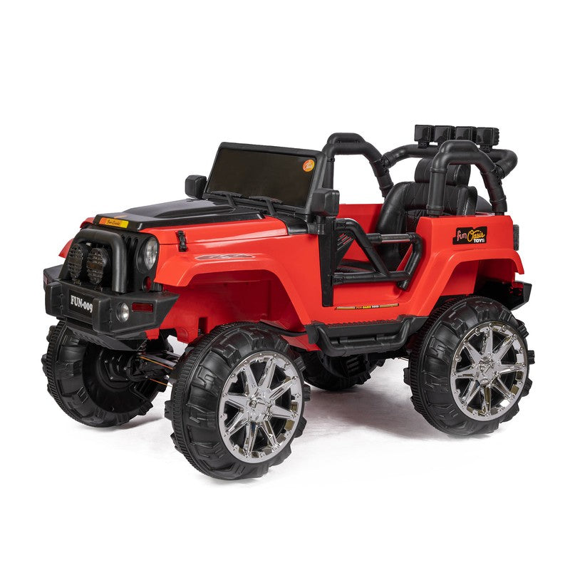 Battery Operated 4x4 Jeep Ride-On Car | 12V Battery Jeep | Black, Red | COD Not Available