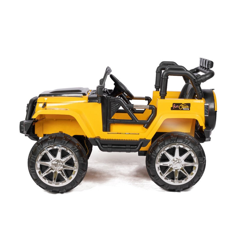 Battery Operated 4x4 Jeep Ride-On Car | 12V Battery Jeep | Black, Yellow | COD Not Available