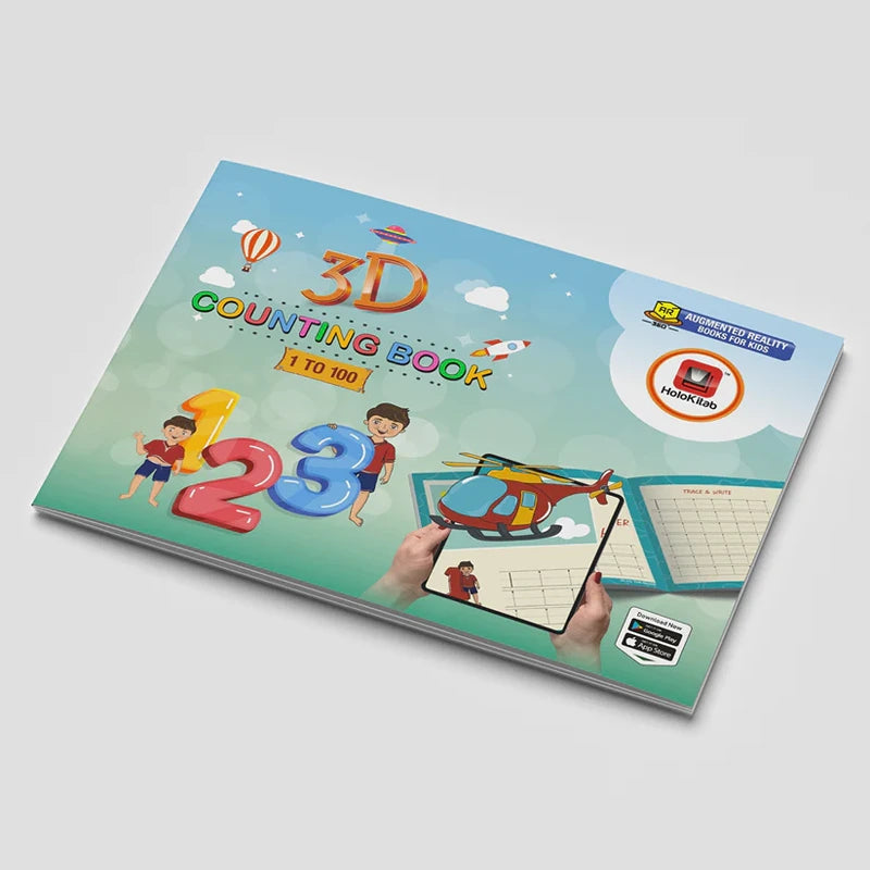3D Numbers Augmented Reality Book: Interactive Counting Experience (1-100)