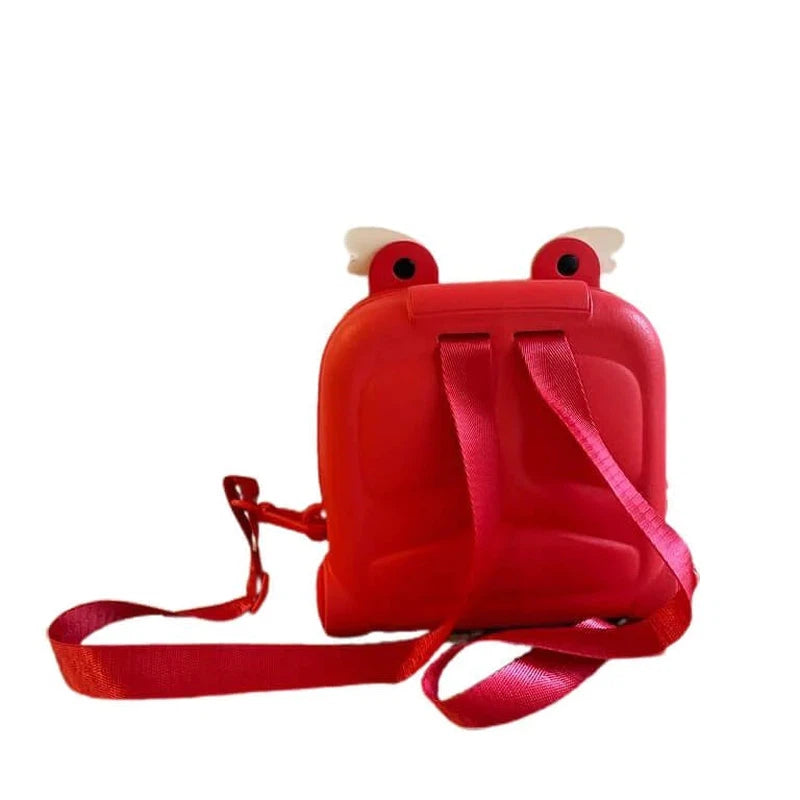 Crimson Red Winged Mini Movable Trinkets Fashion Backpack