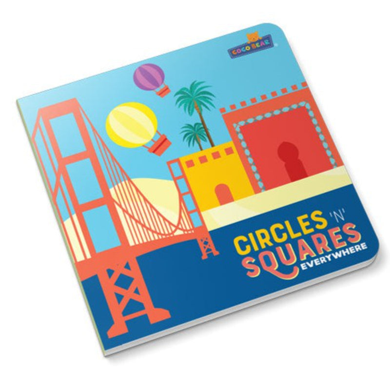 Circles 'n' Squares Everywhere | A Toddler's Guide to Shapes Board Book - English