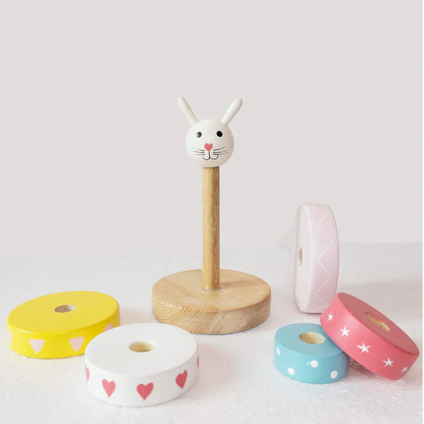 Bunny Stacking Ring Wooden Toy (1-2 Years)