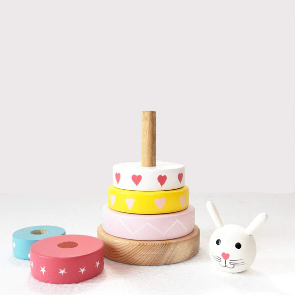 Bunny Stacking Ring Wooden Toy (1-2 Years)