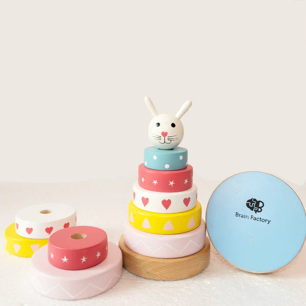 Bunny Stacking Ring Wooden Toy (1-2 Years)