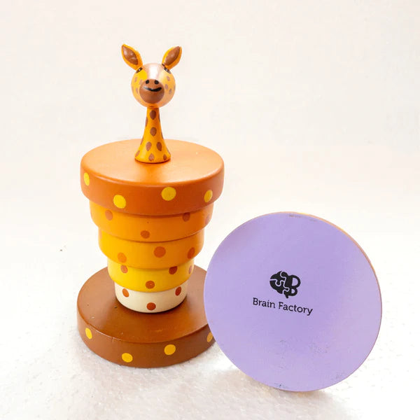 Giraffe Stacking Ring Wooden Toy (1-2 Years)