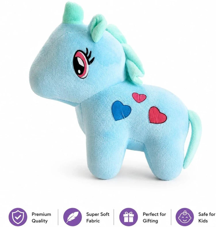 CuddleNest Unicorn Plush Soft Toy – Blue | Ultra-Soft Cuddly Stuffed Animal | Huggable Unicorn Toy for Kids & Gifting