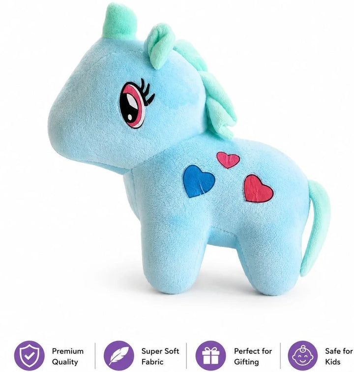 CuddleNest Unicorn Plush Soft Toy – Blue | Ultra-Soft Cuddly Stuffed Animal | Huggable Unicorn Toy for Kids & Gifting
