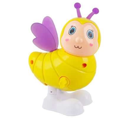 Key Operated Clockwork Cute Bee Toy (Pack of 1) - Assorted Color