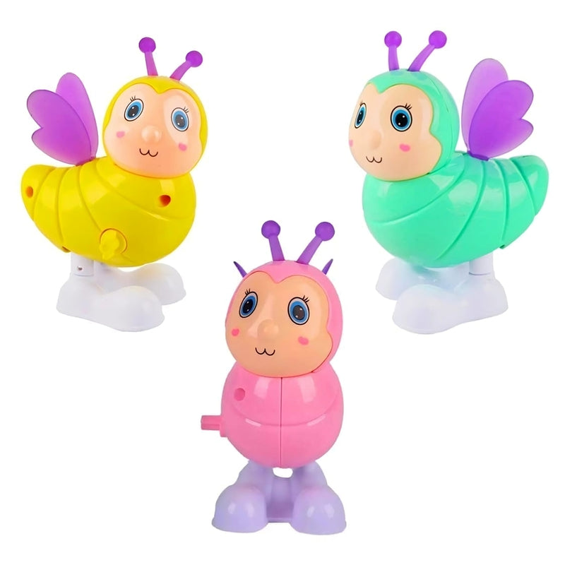 Key Operated Clockwork Cute Bee Toy (Pack of 1) - Assorted Color