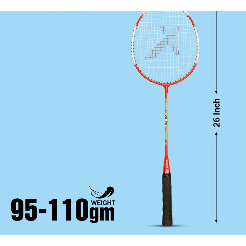 Buy Vector X Badminton Racquet with Half Cover VXB-70 (Red) | 12 Years ...