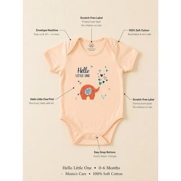Mama's Care Hello Lil One Gift Set - Pack of 10+1 Teether Cum Rattle | Light Peach