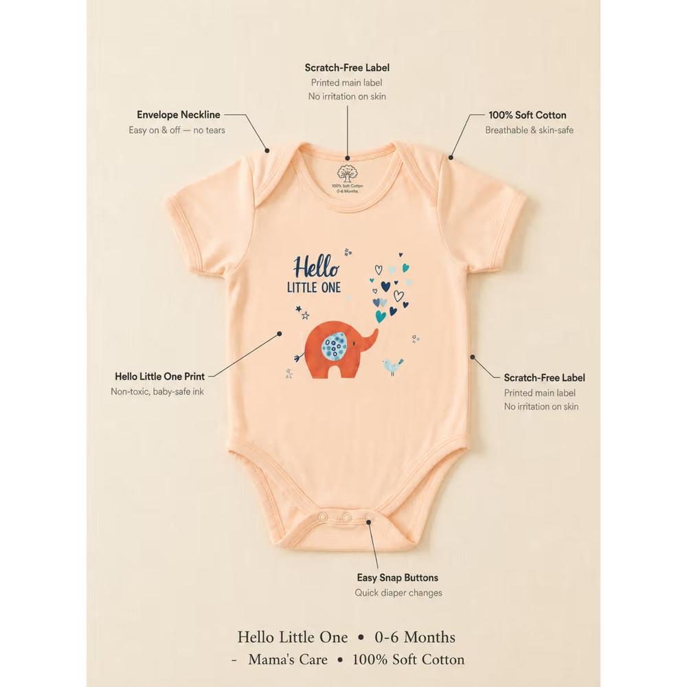 Mama's Care Hello Lil One 13 Pieces Gift Set - Pack of 10+3 Teether & Rattle | Peach