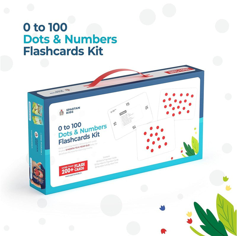 0 to 100 Dot & Number Flash cards Kit | A4 Size Numbers & Math Symbols Dot Cards | More Than 200+ Flash cards