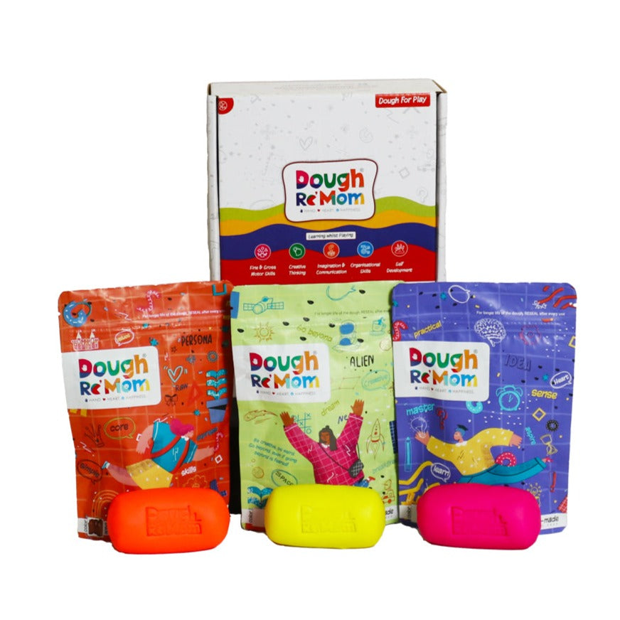 Neon Dreams Dough Pack - Neon orange, Yellow and Pink (Dough Kit)