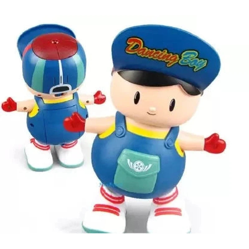 Battery Operated Dancing Robot Boy Toy with Music, 3D Flashing Lights for Kids