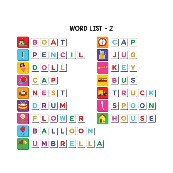 Play Panda Magnetic Learn to Spell - Objects I 104 Magnetic Tiles, Magnetic Board and Spelling Guide