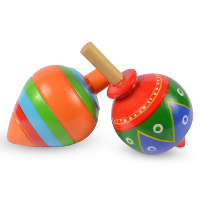 Traditional & Pot Themed Spinning Top – 2 Combo Pack