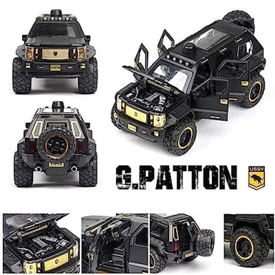 Resembling BIg Size 1:24 Scale Die-Cast Beast Raptor with Bike with Openable Doors,Music,Lights & Pull Back Action