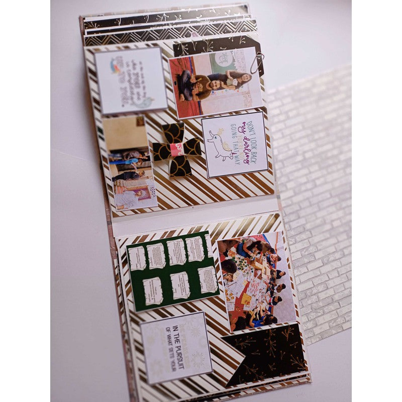 Golden and Silver Embossed Scrapbook Personalised with Photos for All Ocassions (COD Not Available)