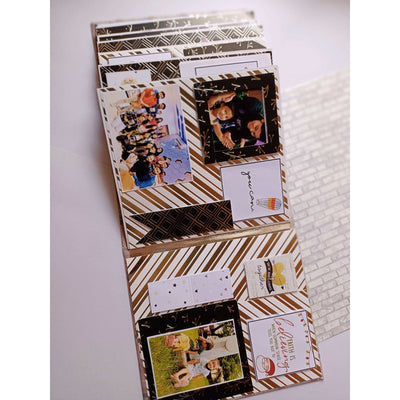 Golden and Silver Embossed Scrapbook Personalised with Photos for All Ocassions (COD Not Available)