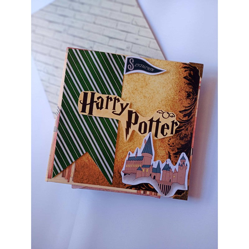 Slytherin Theme Personalised Harry Potter Scrapbook for Kids and Fans (COD Not Available)