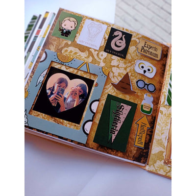 Slytherin Theme Personalised Harry Potter Scrapbook for Kids and Fans (COD Not Available)