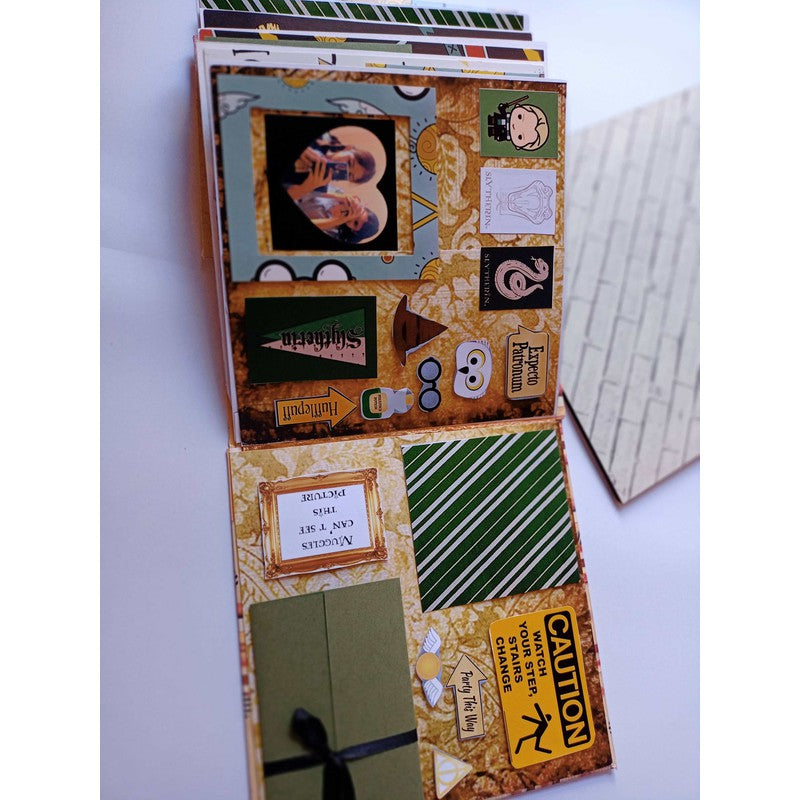 Slytherin Theme Personalised Harry Potter Scrapbook for Kids and Fans (COD Not Available)