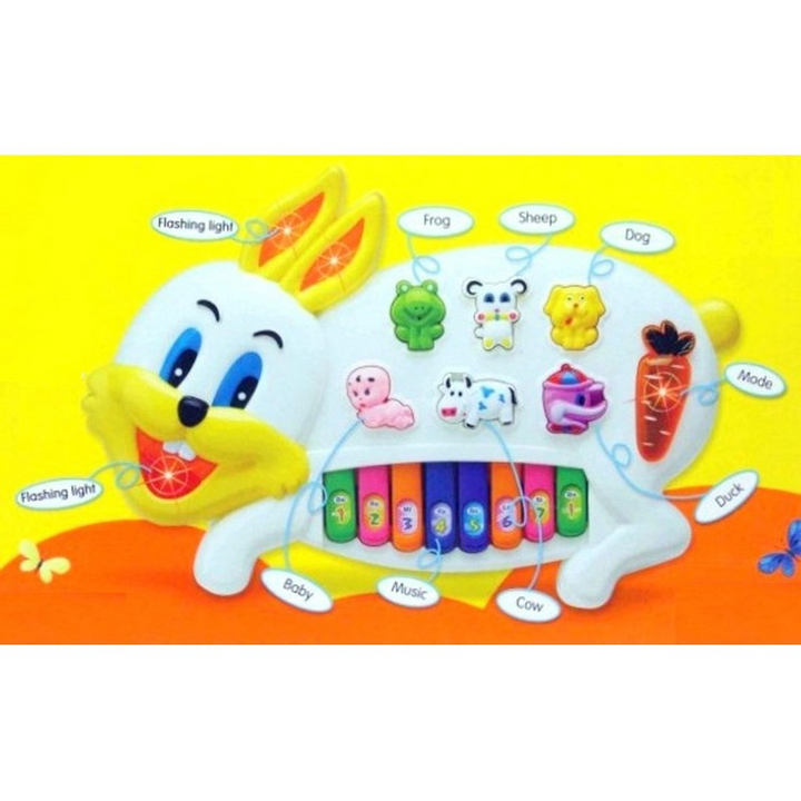 Pick n Nick Rabbit Musical Piano Toy | Colorful Animal Keyboard with Numbered Keys & Fun Sounds