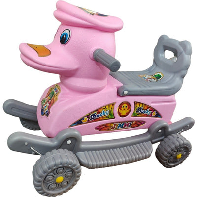Duck 2 in 1 Ride On & Wagon (Pink, Silver)