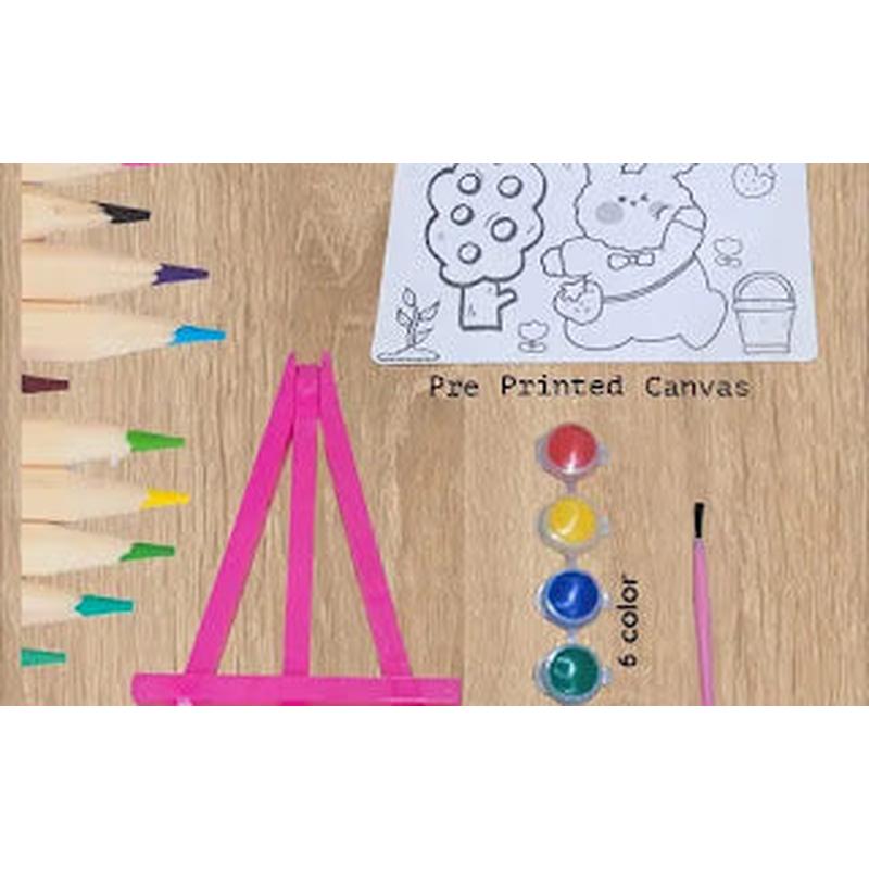 Set of 4 Canvas Painting Kits | Assorted Designs (4-8 Years)