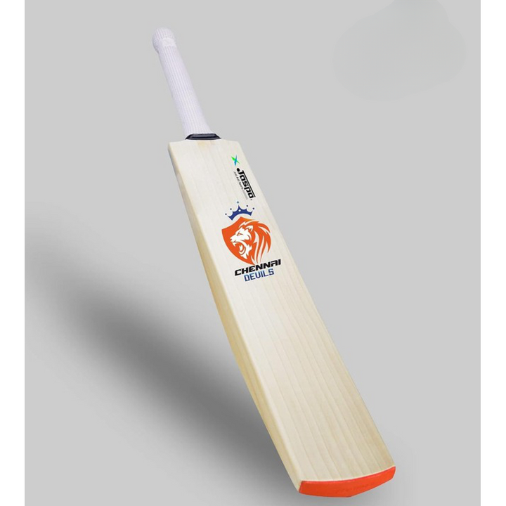 Jaspo Chennai Devils Club Craze Kashmir Willow Cricket Bat Short Handle (Wood) | Full Size (Grade 1) | 12+ Years