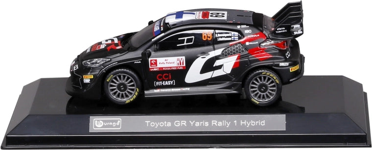 Bburago Original Toyota GR Yaris Rally 1 Hybrid Licensed Diecast Car | 1:43 Scale (14 Years till Grown Ups)