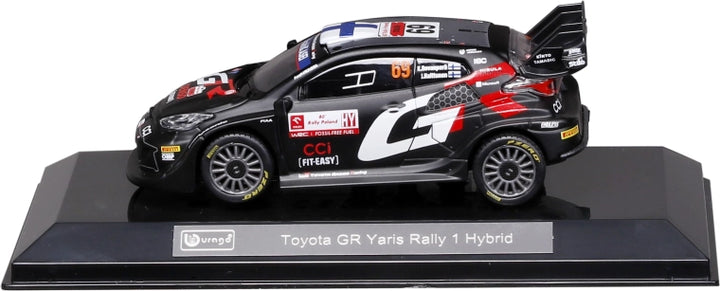 Bburago Original Toyota GR Yaris Rally 1 Hybrid Licensed Diecast Car | 1:43 Scale (14 Years till Grown Ups)