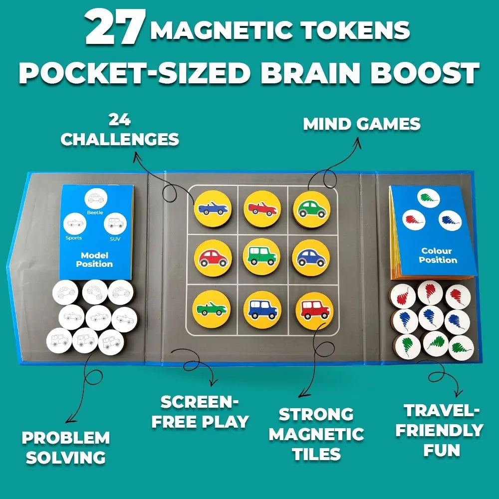 Toykraft Parking Lot Junior Magnetic Puzzle Game | Logic & Critical Thinking